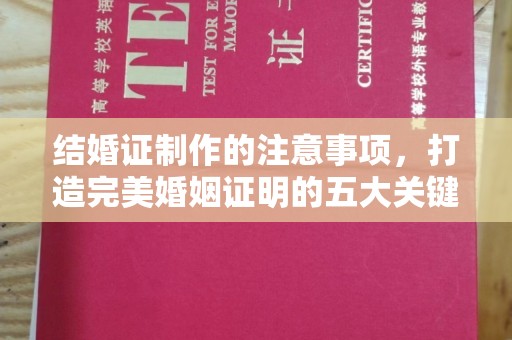 燕郊结婚证制作的注意事项，打造完美婚姻证明的五大关键点