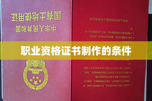 燕郊职业资格证书制作的条件